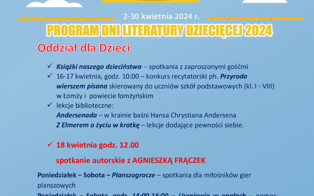 Dni Literatury Dziecięcej 2024