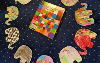 Lekcje biblioteczne – Z Elmerem o życiu w kratkę.