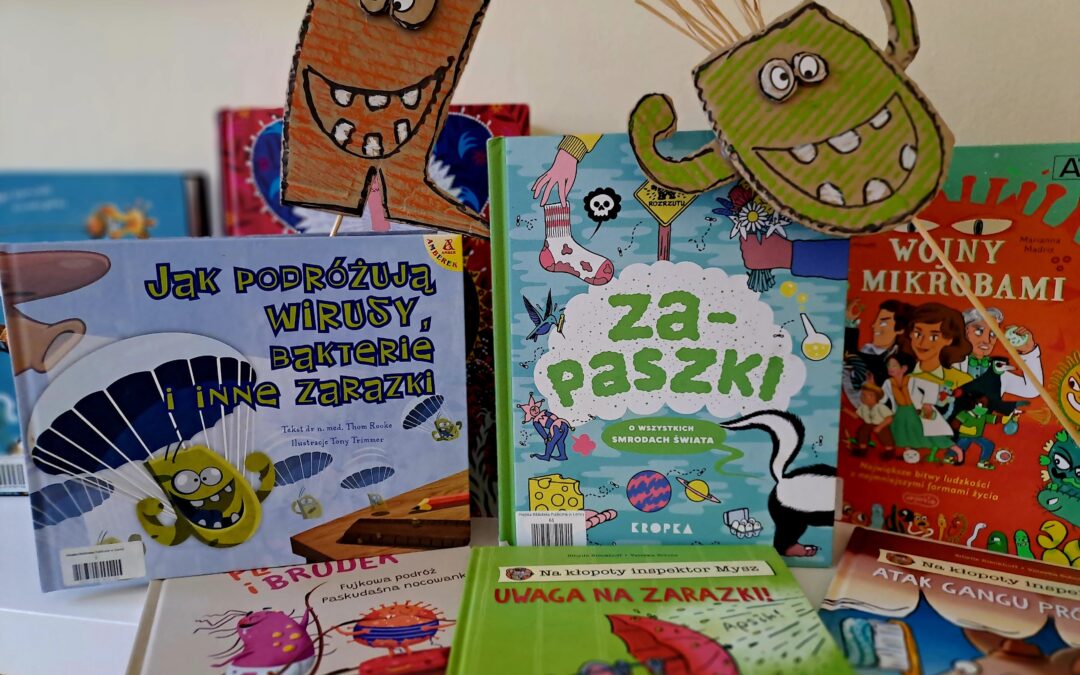 „Plamek i Brudek w akcji! Czy przyjaźń z bakteriami to coś dobrego?”- lekcje biblioteczne.