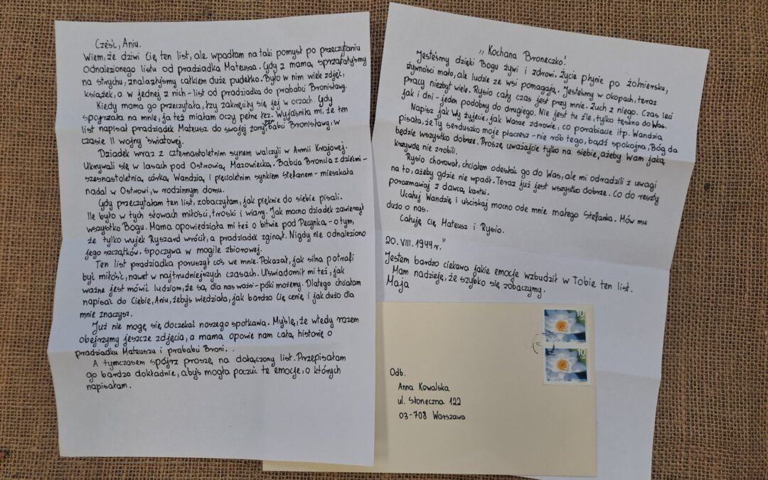 Listy laureatów konkursu literackiego „List odnaleziony po latach”.